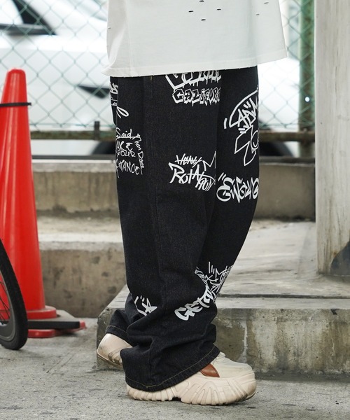 unisex】グラフィティ ワイドバギーパンツ / Graffiti Wide Baggy