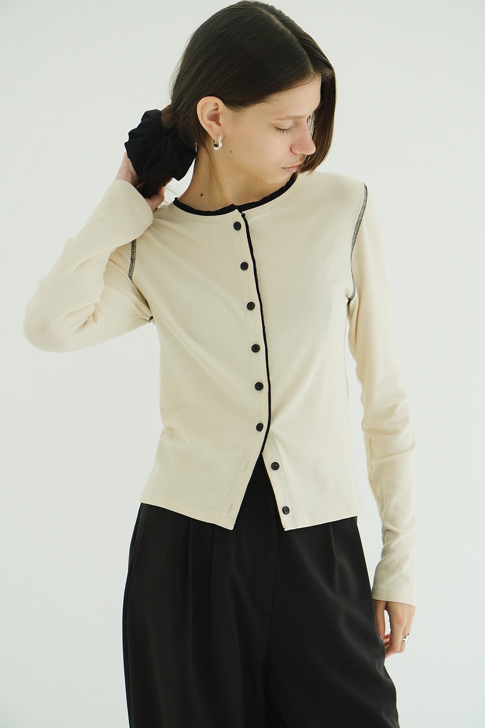 W FACE BICOLOR CARDIGAN｜TOPS(トップス)｜CLANE OFFICIAL ONLINE STORE