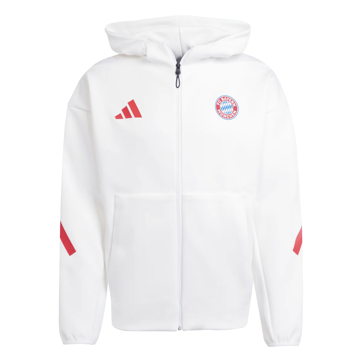 adidas フルジップパーカー 赤白 フルミネンセFC サイズM adidas