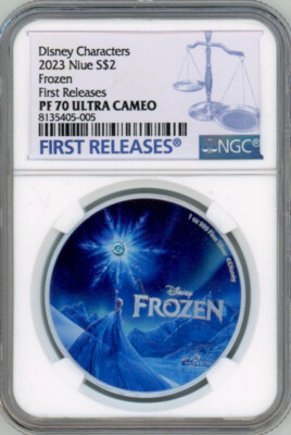 2023 Niue Disney 2023 Frozen 10th Anniversary 1oz Silver Coin NGC