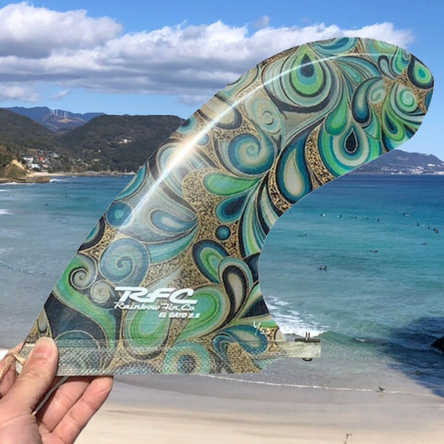 rfc フィン EL GATO 9.5 ウッド 一点もの rfc フィン EL GATO 9.5