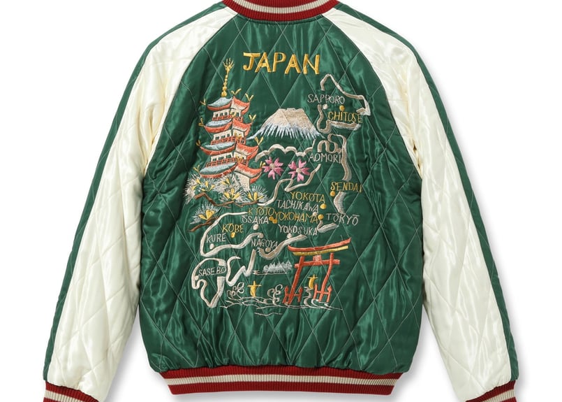 テーラー東洋スカジャン キルティング Acetate Quilted Souvenir Jac