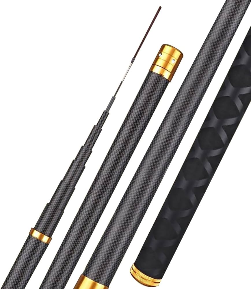 Amazon.co.jp: Qfmr 4.5M-10M 炭素繊維製延べ竿、の超軽量渓流竿鯉釣り