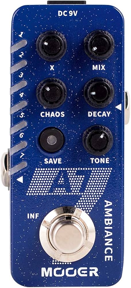 Amazon.com: MOOER A7 Reverb Guitar Pedal Ambiance Versatile with 7