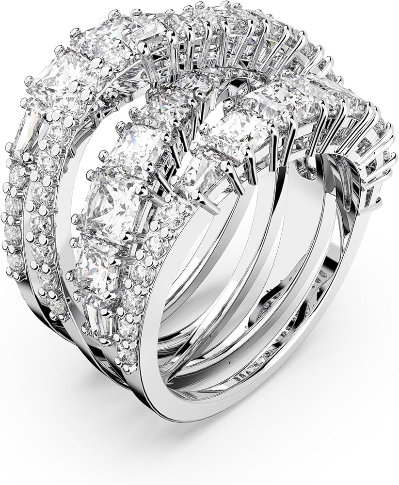 Amazon.co.jp: Swarovski Crystal Twist Wrap Ring - Size 7, Glass