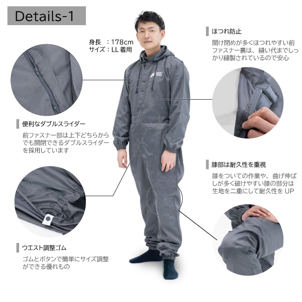 制電性塗装つなぎ サイズ：M~5L | アネスト岩田公式通販