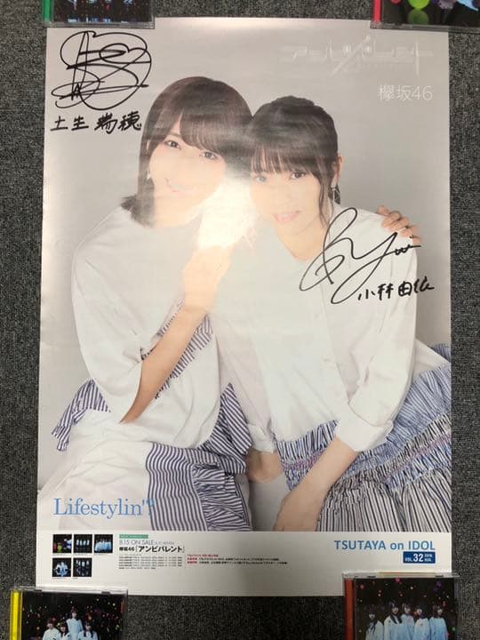 欅坂46 土生瑞穂 小林由依 直筆サイン入りポスター 欅坂46、小林由依さん＆土生瑞穂さんの撮り下ろしポスター掲出＆別冊