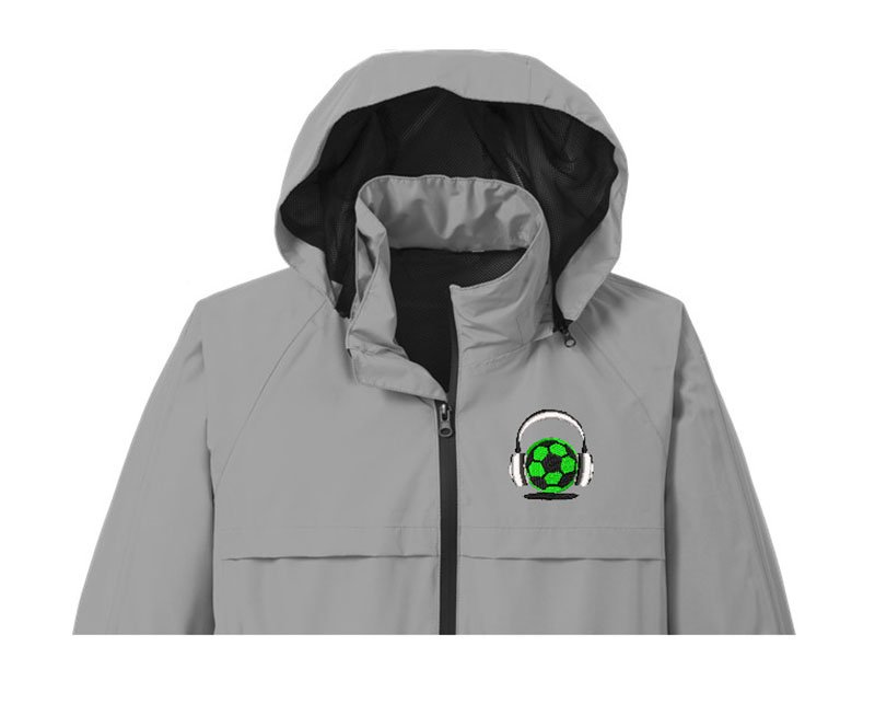 Ball With Headphone Embroidery logo for Jacket. - Image 2