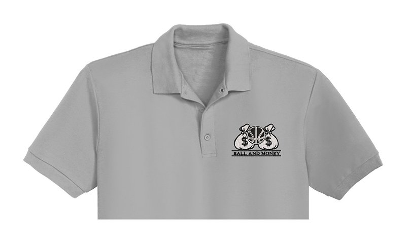 Ball and Money Embroidery logo for Polo shirt. - Image 2