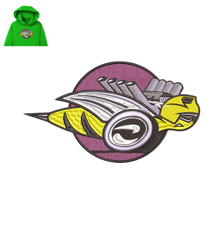 Dodge Rumble bee Embroidery logo for Hoodie.