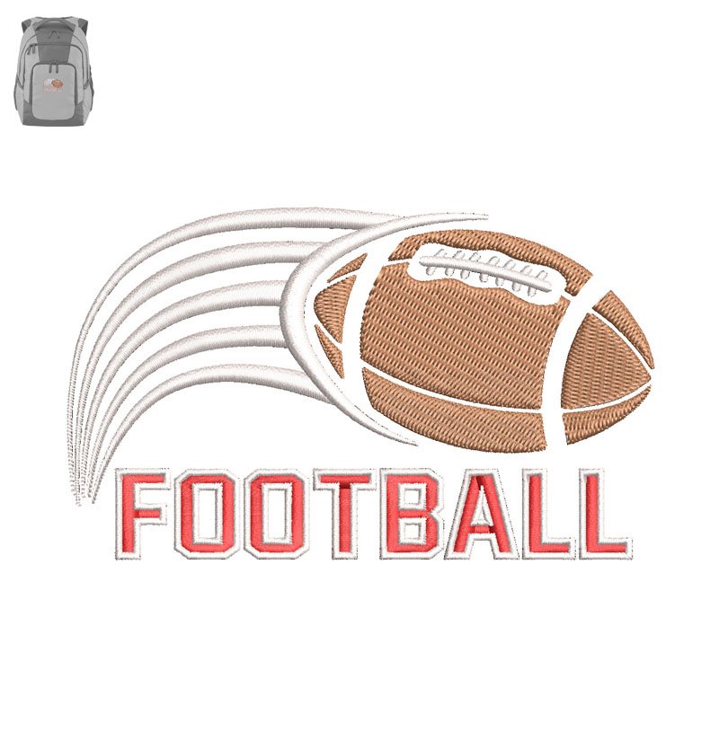 Football Embroidery logo for Bag.