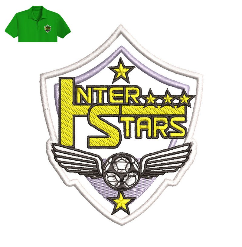 Inter Stars FC Embroidery logo for Polo Shirt.