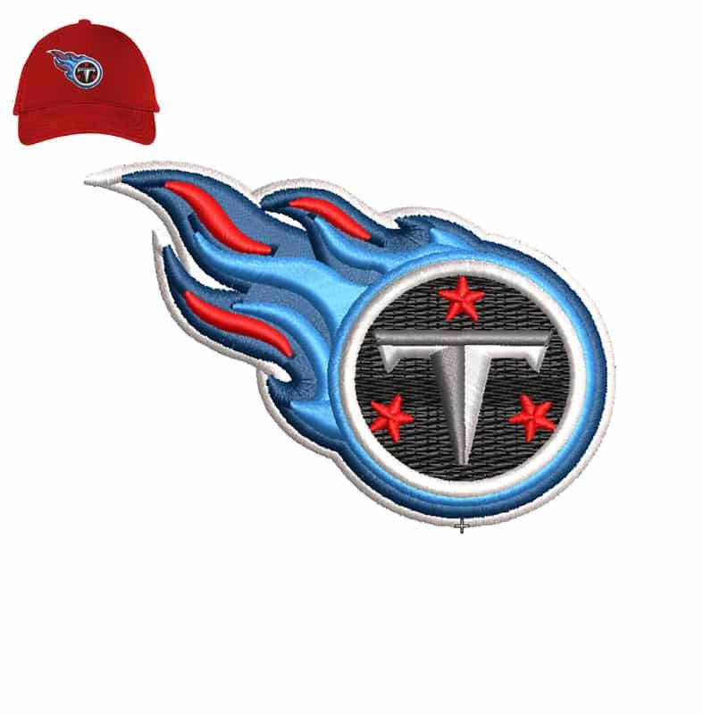 Tennessee Titans 3d puff Embroidery logo for Cap.