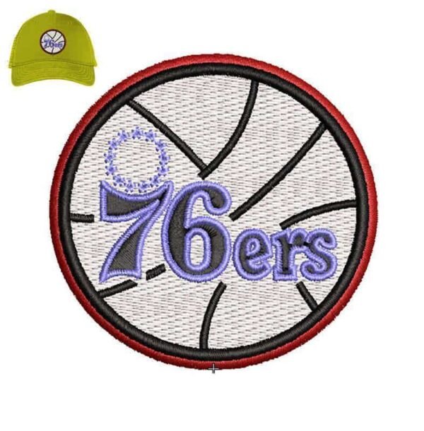 Basketball 76ers patch Embroidery logo for Cap.