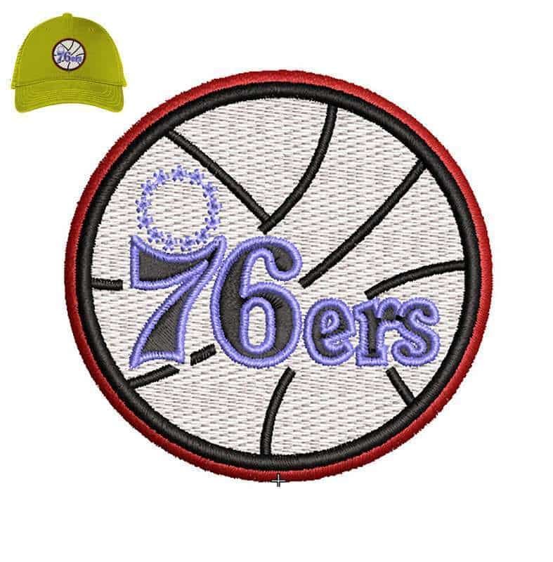 Basketball 76ers patch Embroidery logo for Cap.