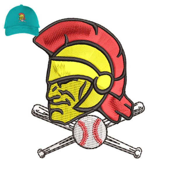 Man Trojan head Embroidery logo for Cap.