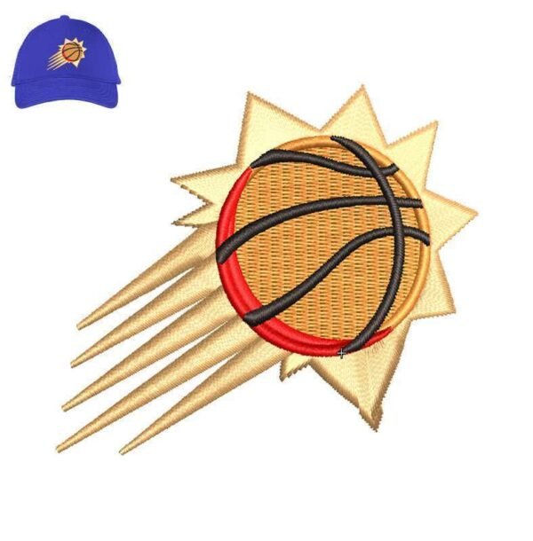 Phoenix suns 3d puff Embroidery logo for Cap.