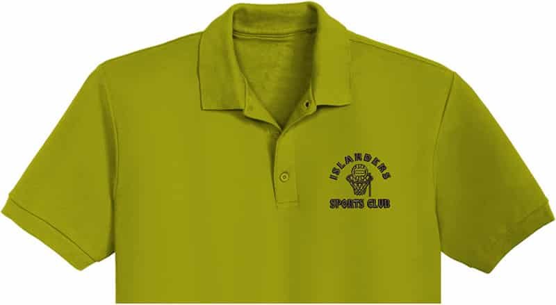 Islanders Sports Embroidery logo for Polo Shirt. - Image 2