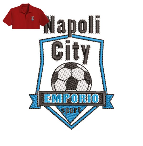 Napoli Emporio Embroidery logo for Polo Shirt.