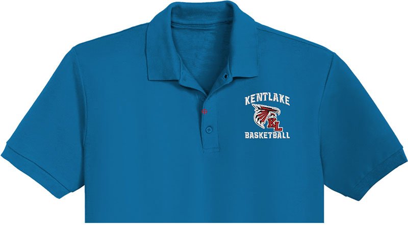 Kentlake basketball Embroidery logo for Polo Shirt. - Image 2