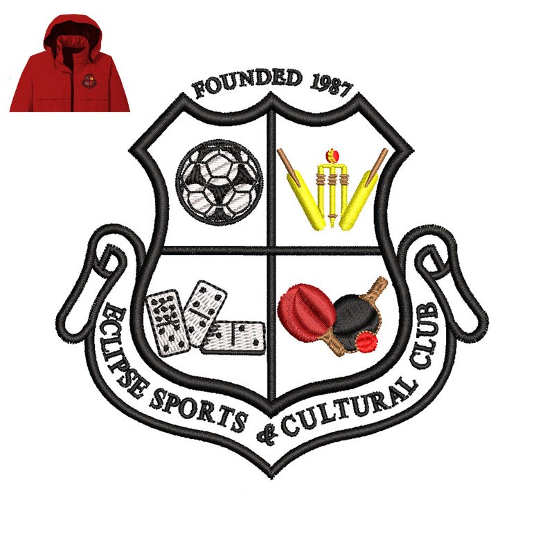 Eclipse Sports Embroidery logo for Jacket.