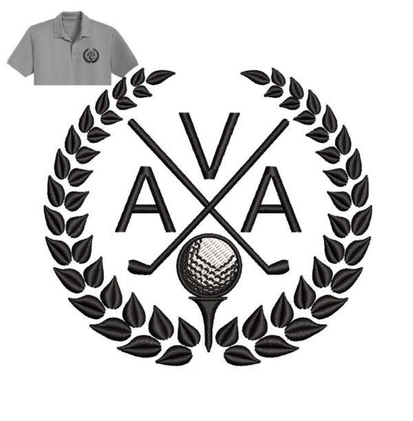 Golf Club Embroidery logo for Polo shirt.