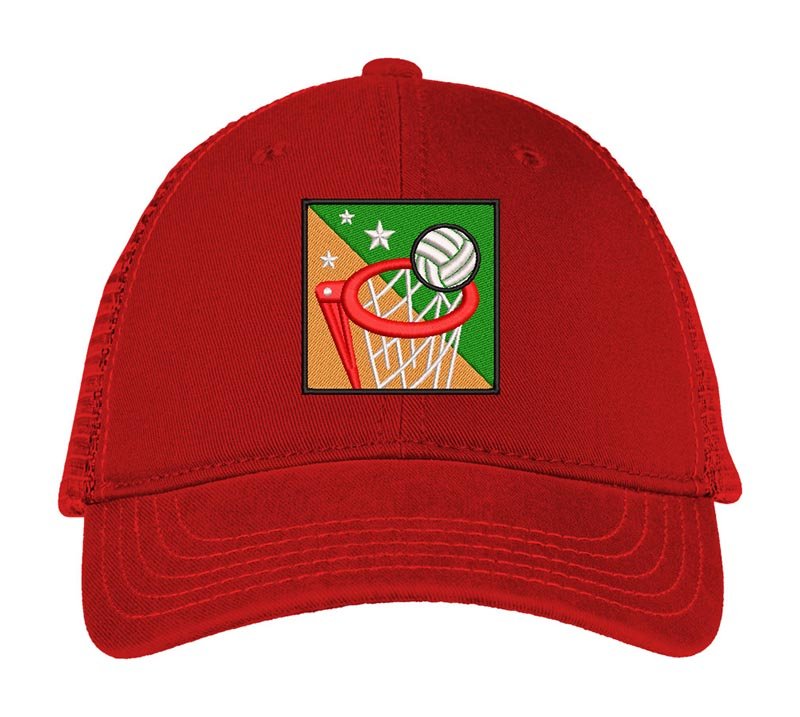 Netball Embroidery logo for Cap. - Image 2